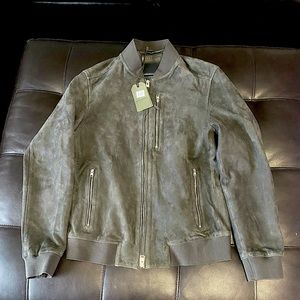 Allsaints Kemble Suede Bomber Jacket